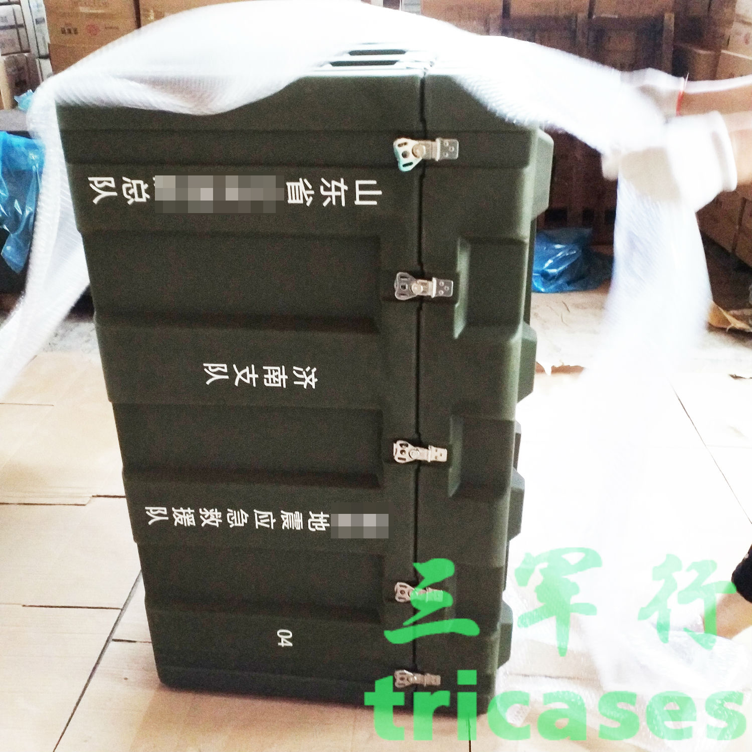 三军行消防地震应急救援箱适用滚塑箱